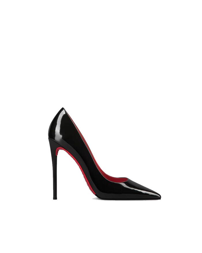 CL Lu Boting Patent Leather Heels with Sheepskin Lining