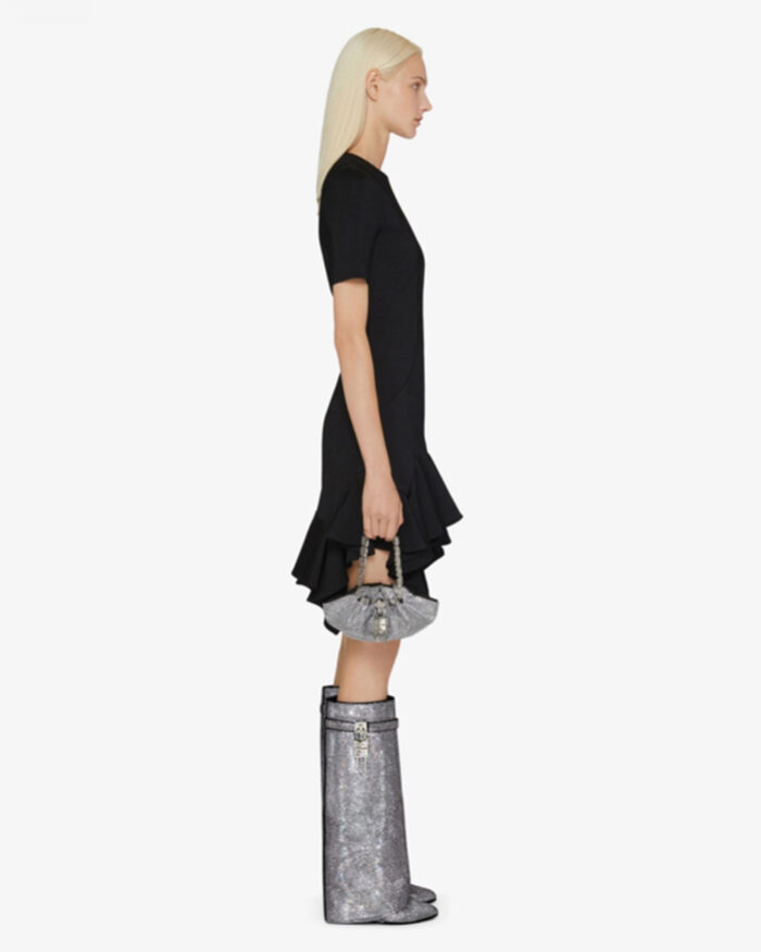 GIVENCHY Shark Lock boots satin covered with rhinestones13