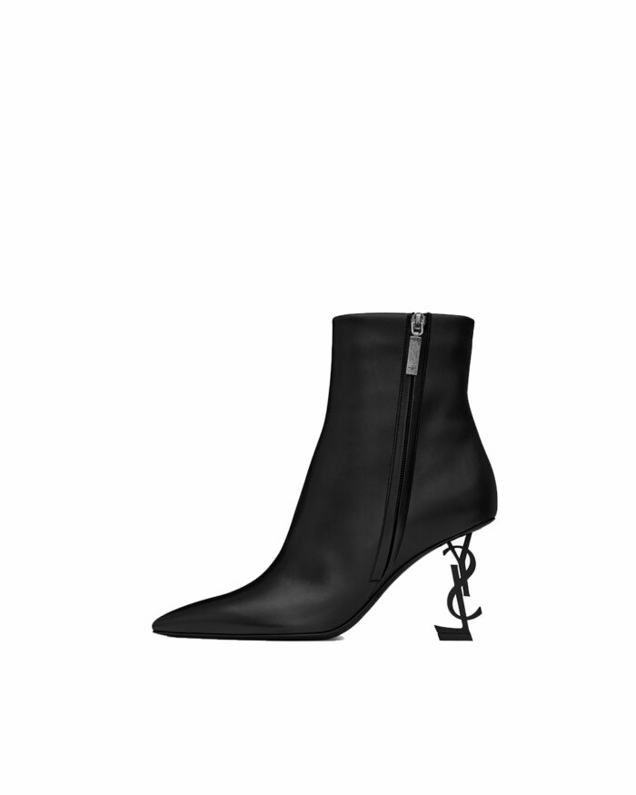 Saint Laurent Matt Black Metal Ankle Boots1