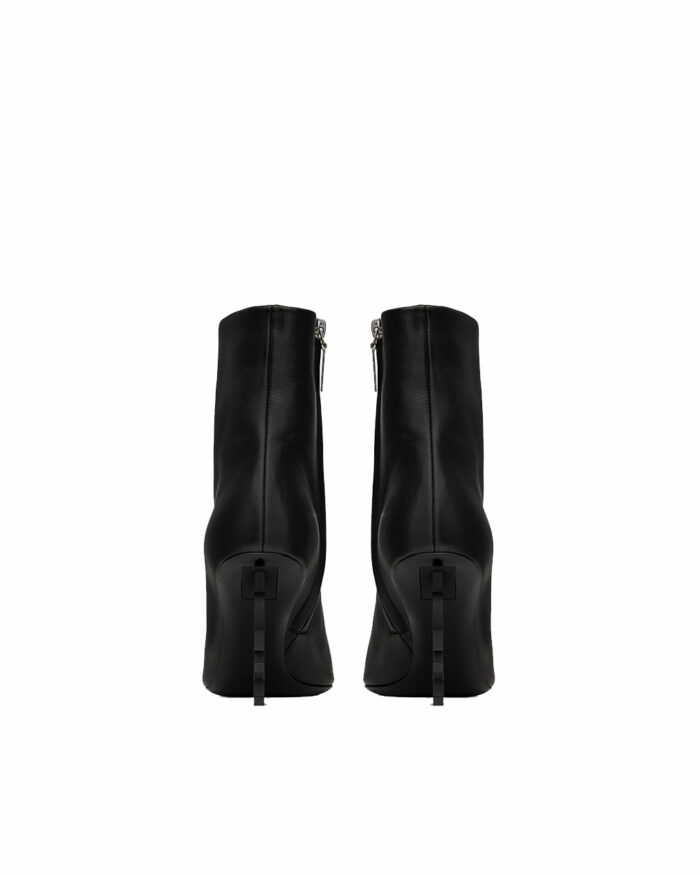 Saint Laurent Matt Black Metal Ankle Boots3