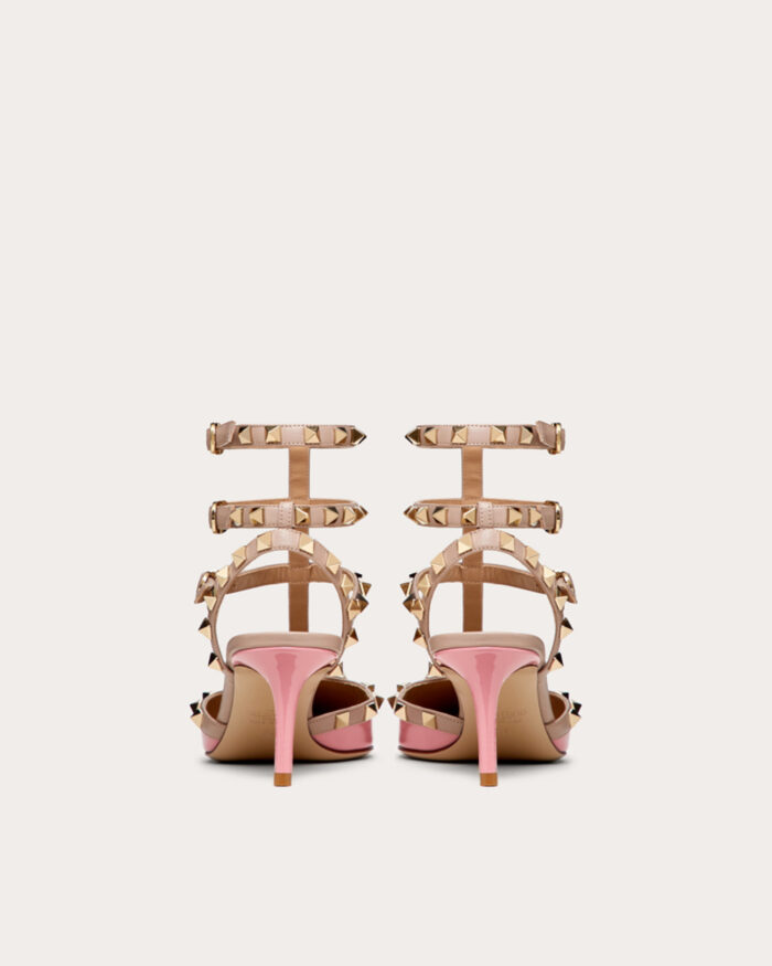 Valentino Garavani Pink Caged Rockstud Heels2