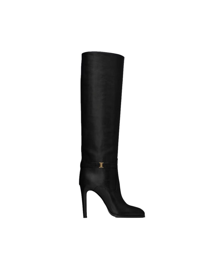 YSL DIANE Black Leather Boots