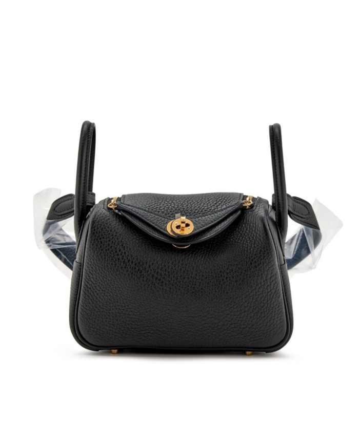 Hermes Etoupe Clemence Lindy 30 Gold Hardware 1