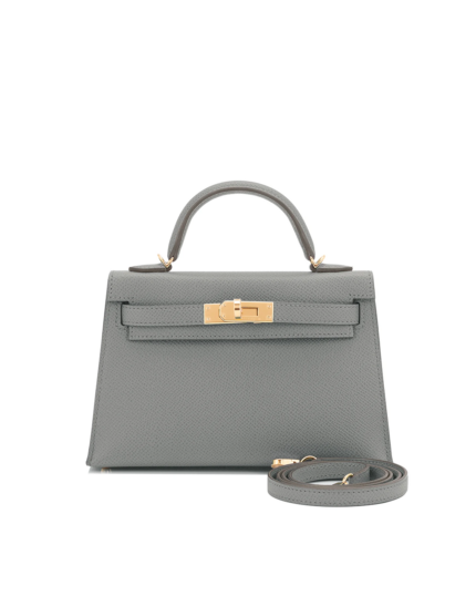 Luxurious Hermès Pewter Kelly Bag - 25cm